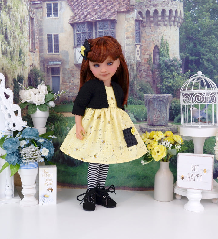 Buzz Off - dress with sweater & boots for Ruby Red Fashion Friends doll