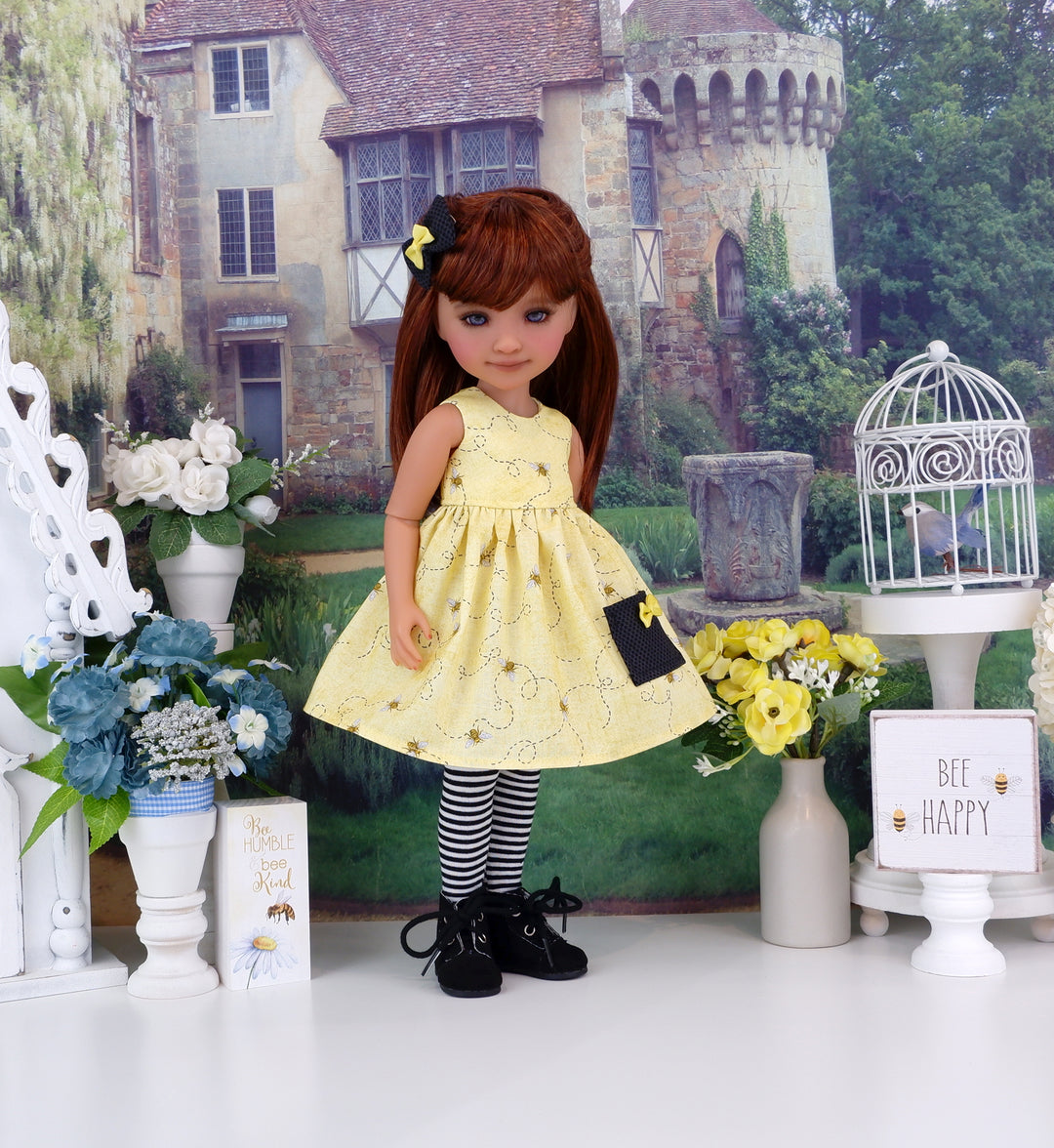 Buzz Off - dress with sweater & boots for Ruby Red Fashion Friends doll