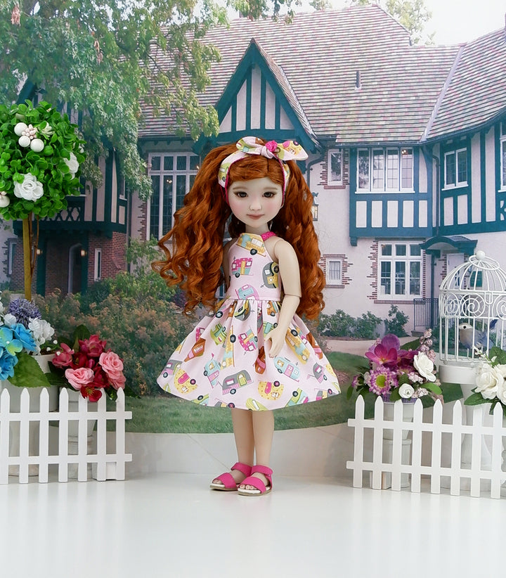 Camping Trip - dress and sandals for Ruby Red Fashion Friends doll