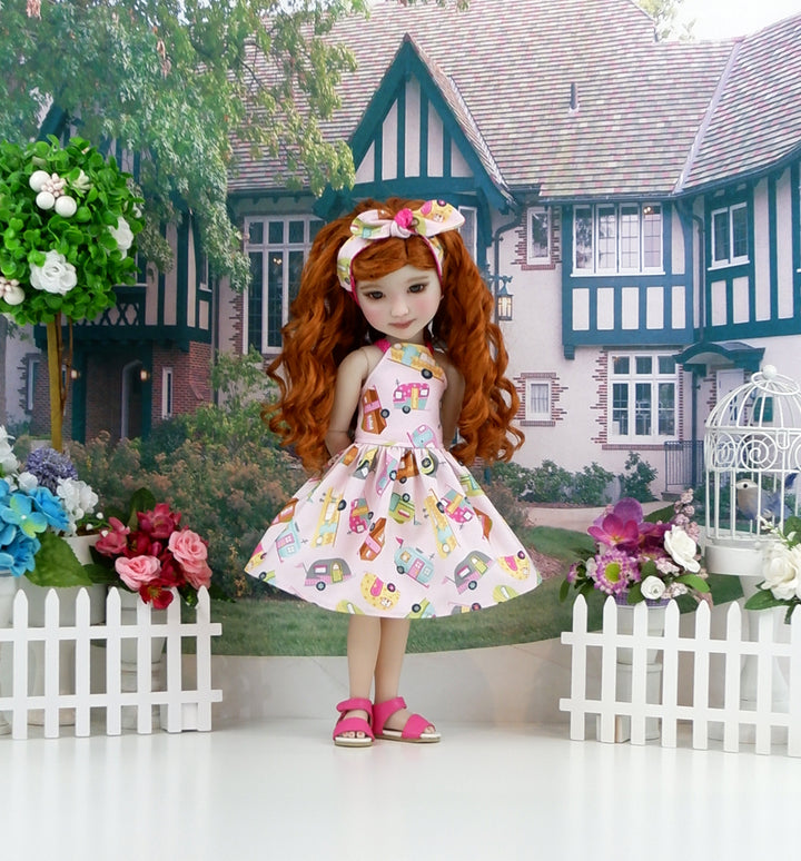 Camping Trip - dress and sandals for Ruby Red Fashion Friends doll