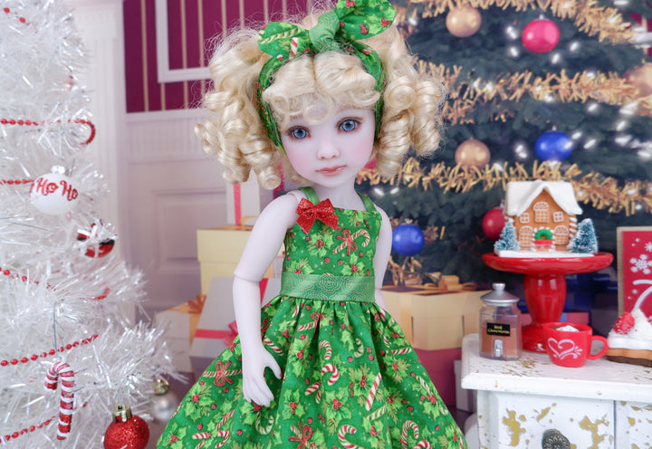 Candy Cane Jubilee - dress with shoes for Ruby Red Fashion Friends doll