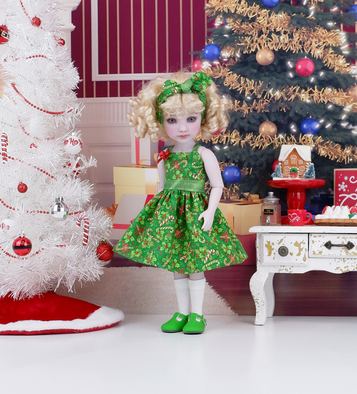 Candy Cane Jubilee - dress with shoes for Ruby Red Fashion Friends doll