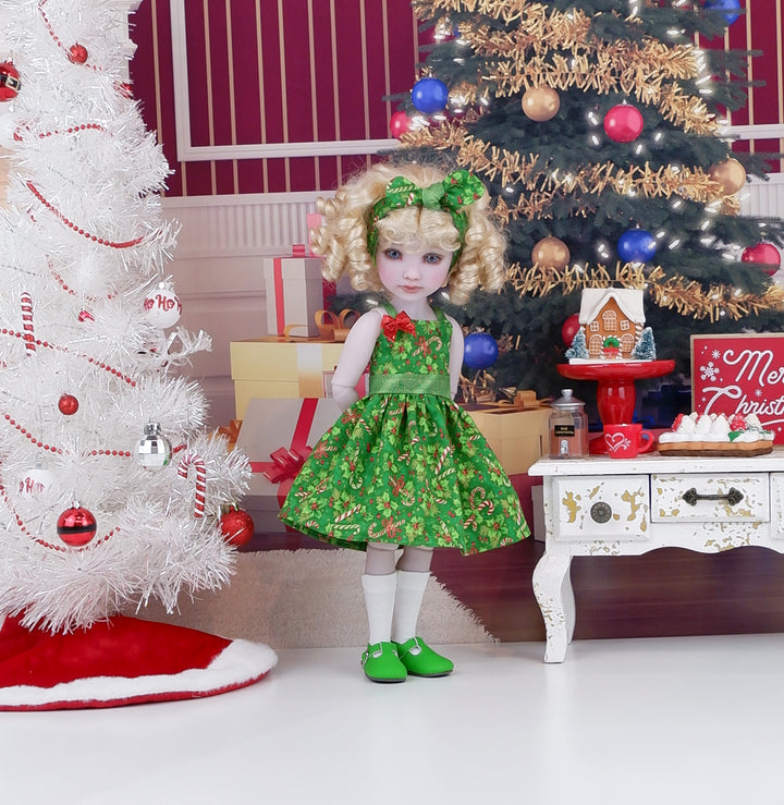 Candy Cane Jubilee - dress with shoes for Ruby Red Fashion Friends doll