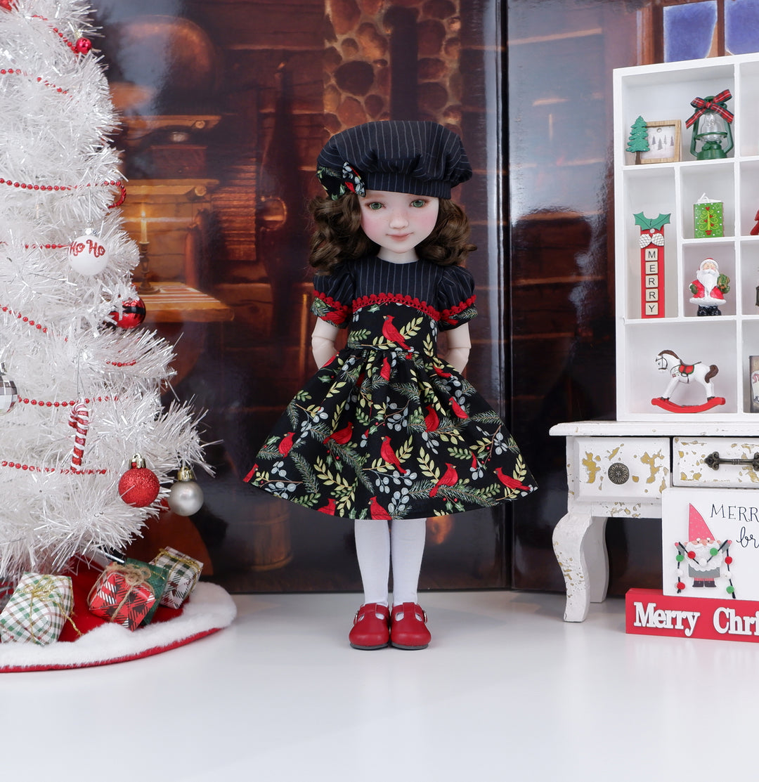 Cardinal Elegance - dress and shoes for Ruby Red Fashion Friends doll