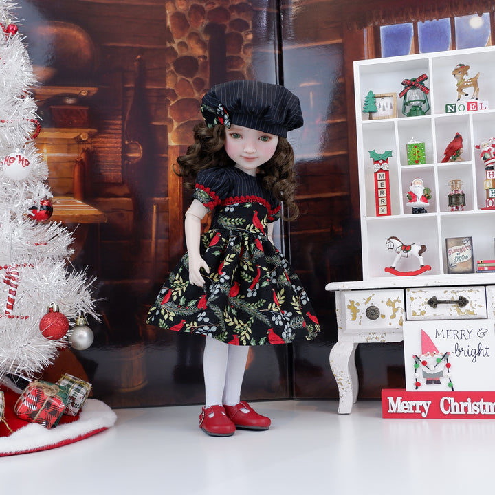 Cardinal Elegance - dress and shoes for Ruby Red Fashion Friends doll