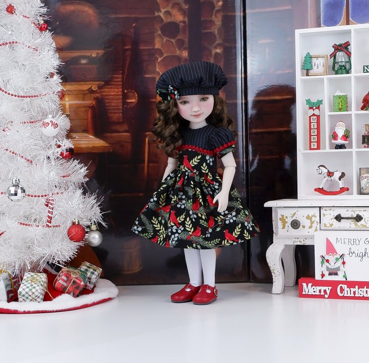 Cardinal Elegance - dress and shoes for Ruby Red Fashion Friends doll