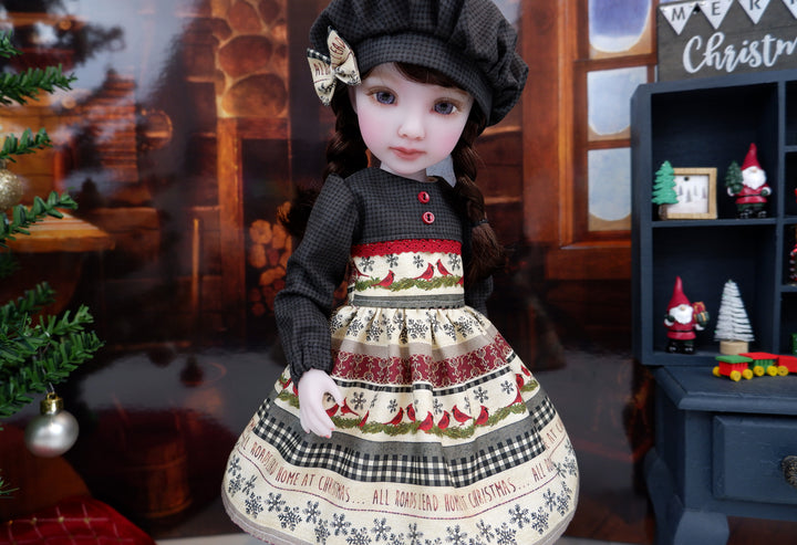 Cardinal Noel - dress with shoes for Ruby Red Fashion Friends doll