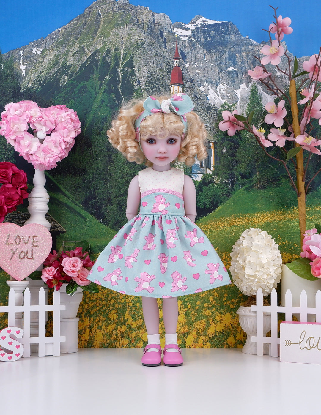 Care Bear Love - dress and shoes for Ruby Red Fashion Friends doll