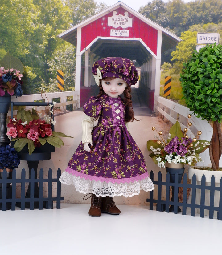 Carmody Roses - dress with boots for Ruby Red Fashion Friends doll