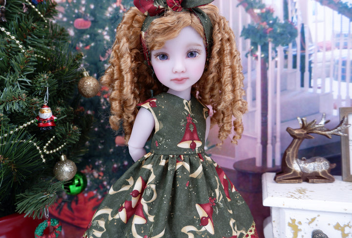 Carol of the Bells - dress with shoes for Ruby Red Fashion Friends doll