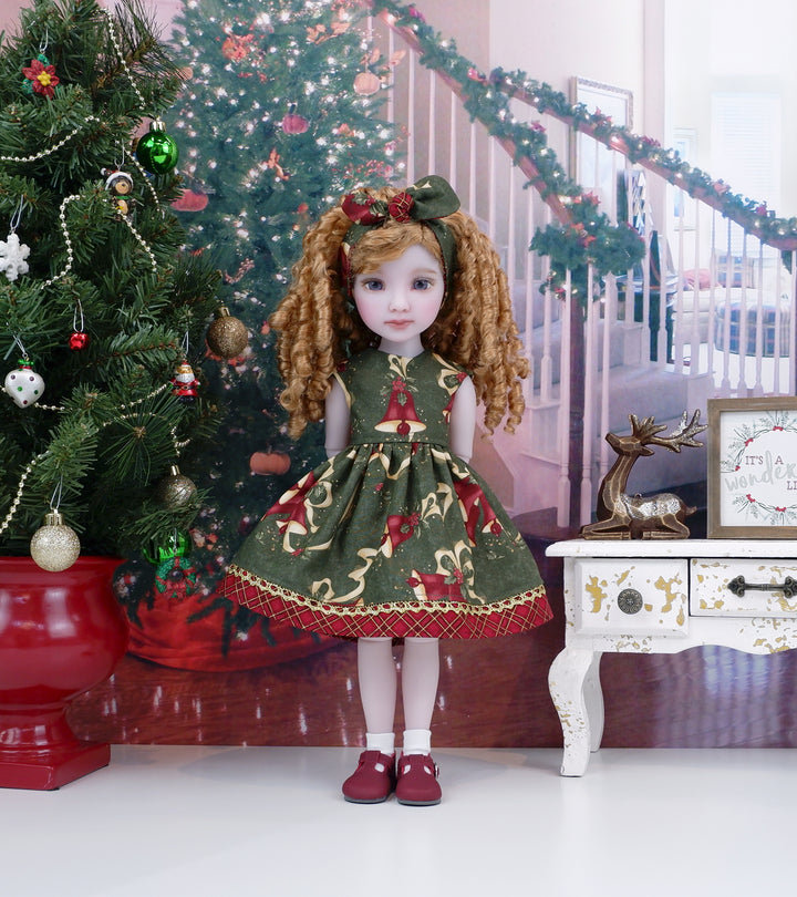 Carol of the Bells - dress with shoes for Ruby Red Fashion Friends doll