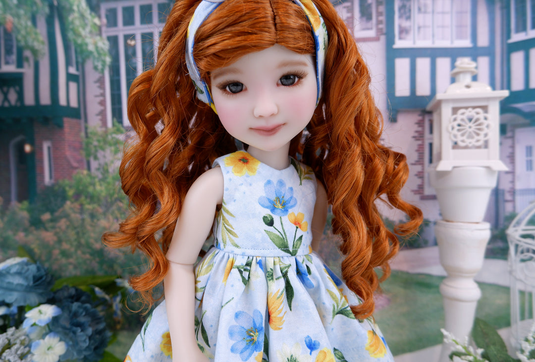 Cascadian Wildflowers - dress with boots for Ruby Red Fashion Friends doll