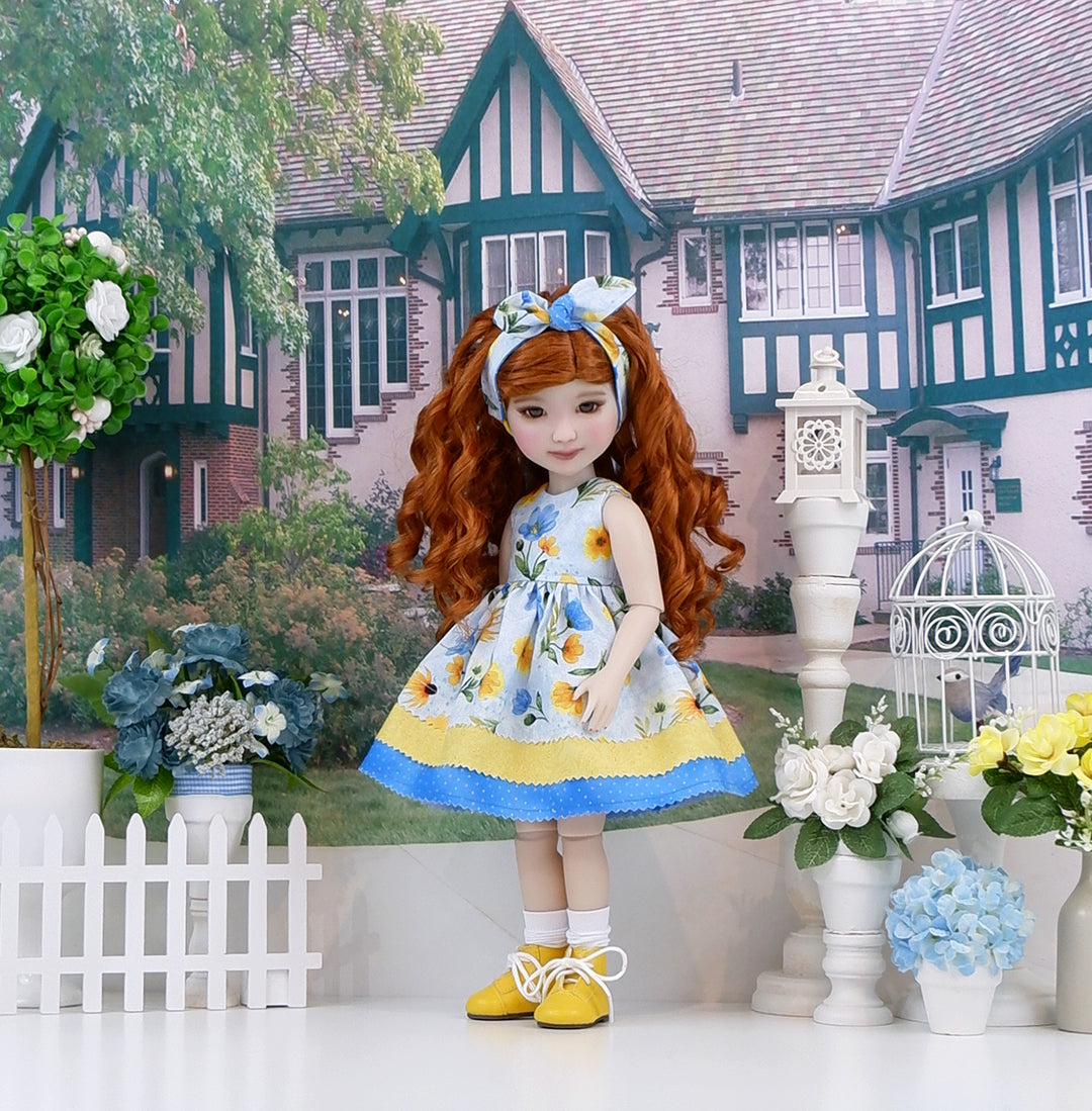 Cascadian Wildflowers - dress with boots for Ruby Red Fashion Friends doll