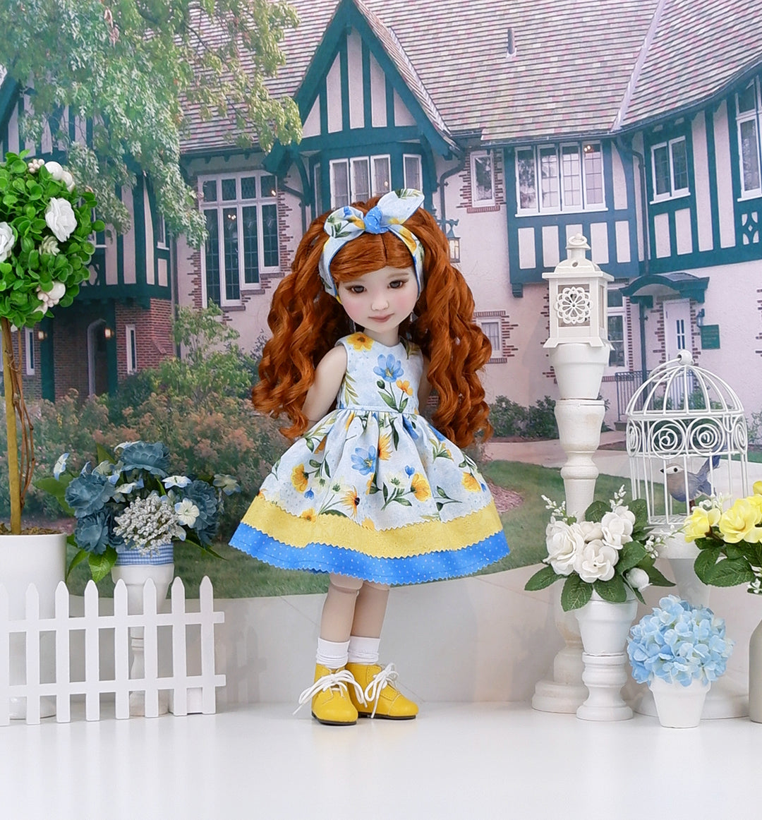 Cascadian Wildflowers - dress with boots for Ruby Red Fashion Friends doll