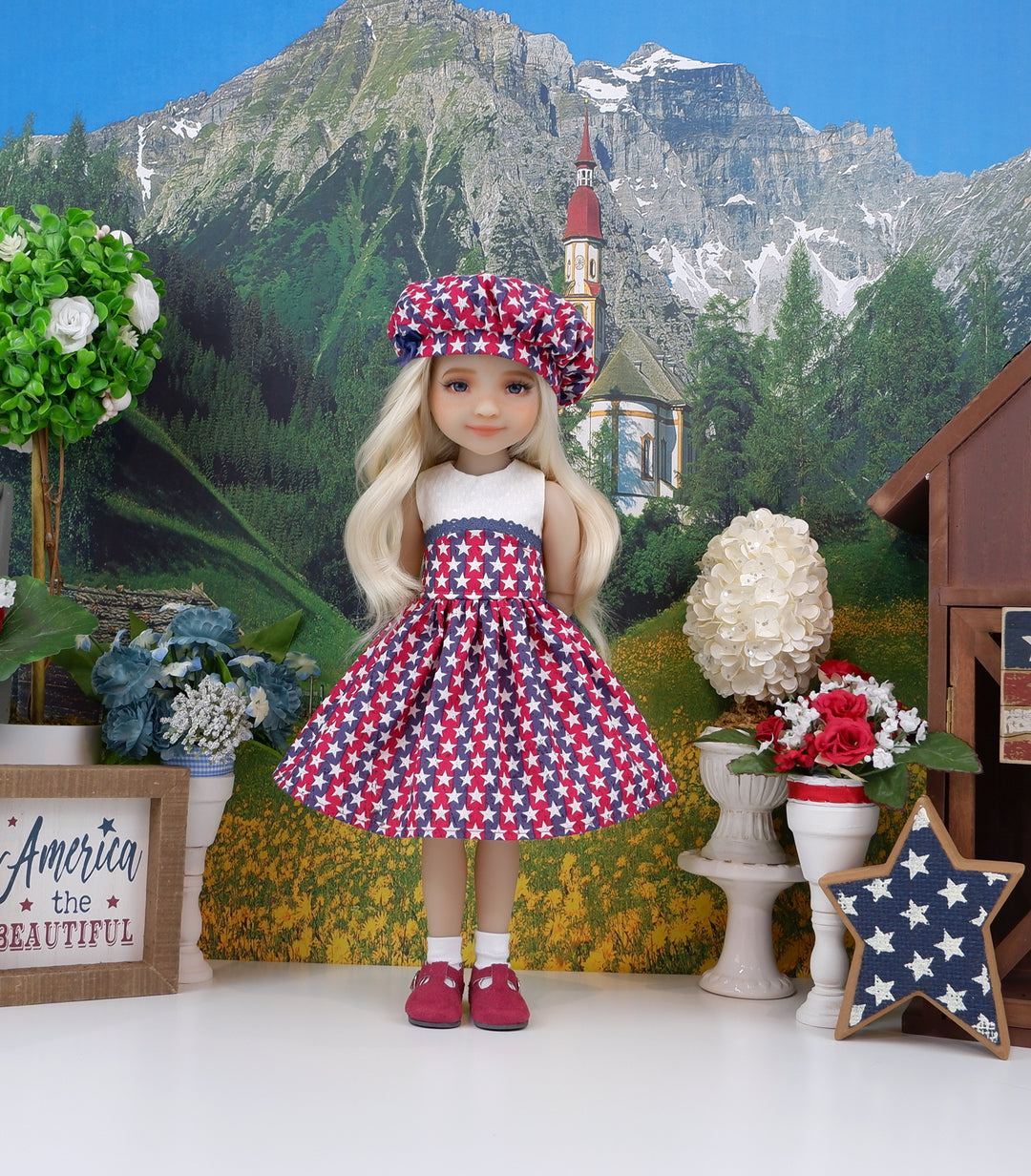 Celebrate America - dress and shoes for Ruby Red Fashion Friends doll