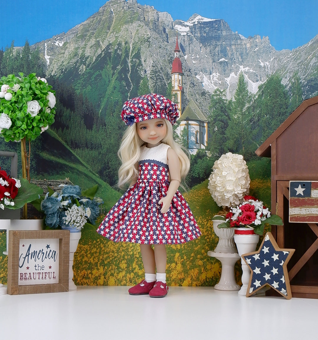 Celebrate America - dress and shoes for Ruby Red Fashion Friends doll