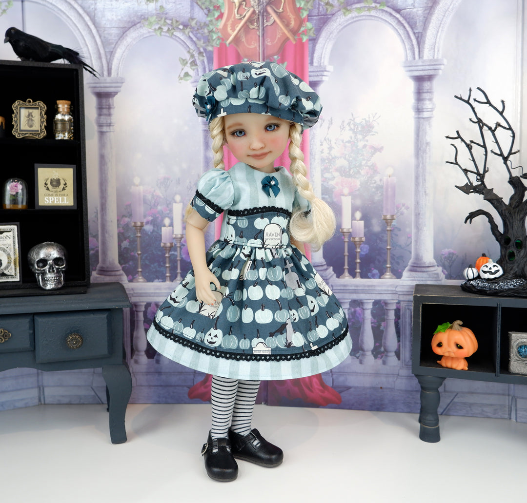 Cemetery at Midnight - dress with shoes for Ruby Red Fashion Friends doll