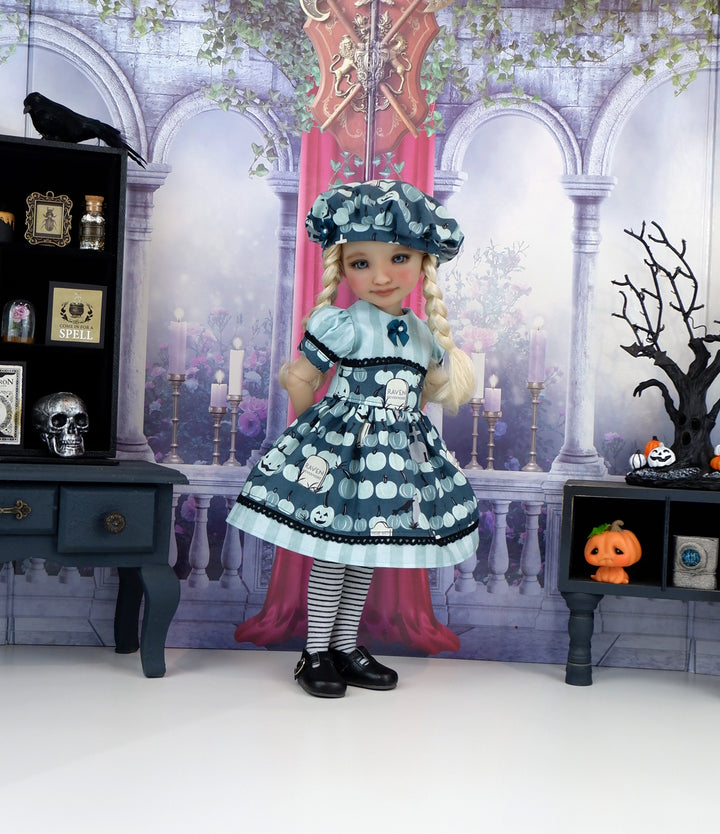 Cemetery at Midnight - dress with shoes for Ruby Red Fashion Friends doll