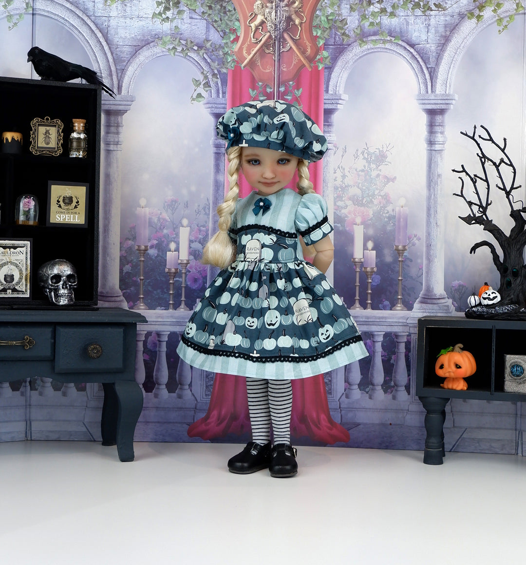 Cemetery at Midnight - dress with shoes for Ruby Red Fashion Friends doll