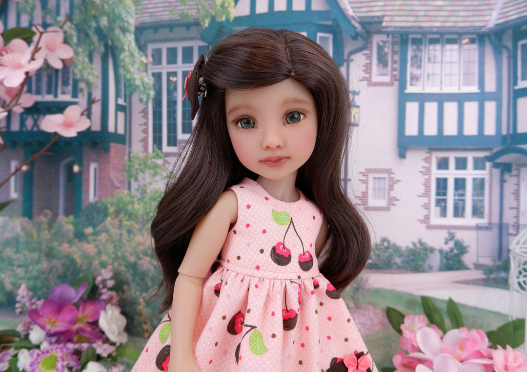 Cherries & Chocolate - dress with shoes for Ruby Red Fashion Friends doll