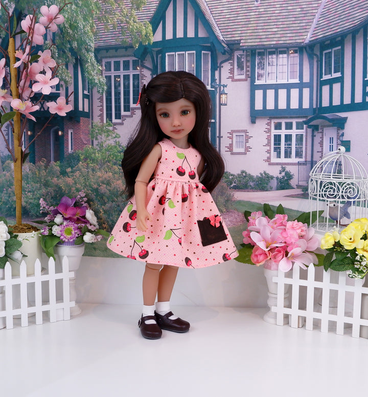 Cherries & Chocolate - dress with shoes for Ruby Red Fashion Friends doll