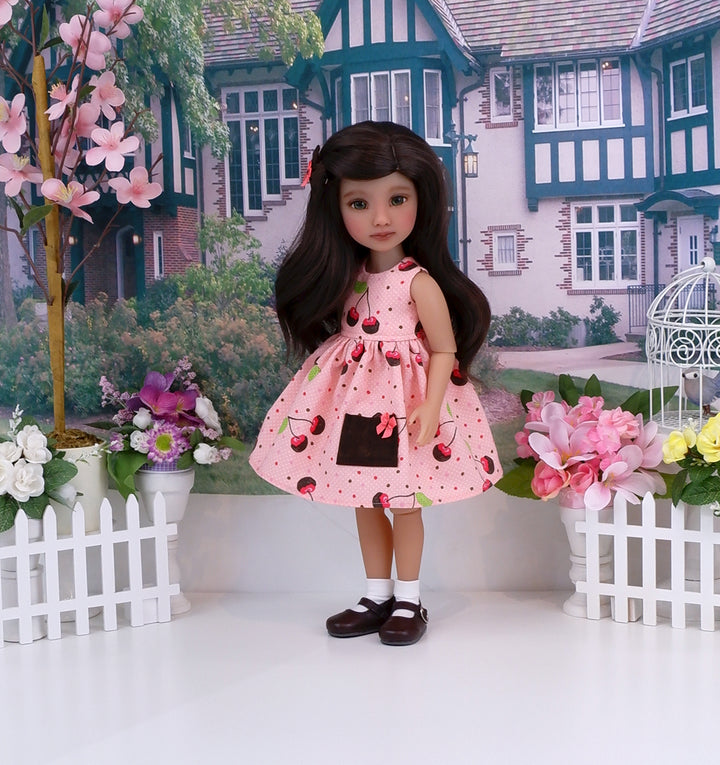 Cherries & Chocolate - dress with shoes for Ruby Red Fashion Friends doll