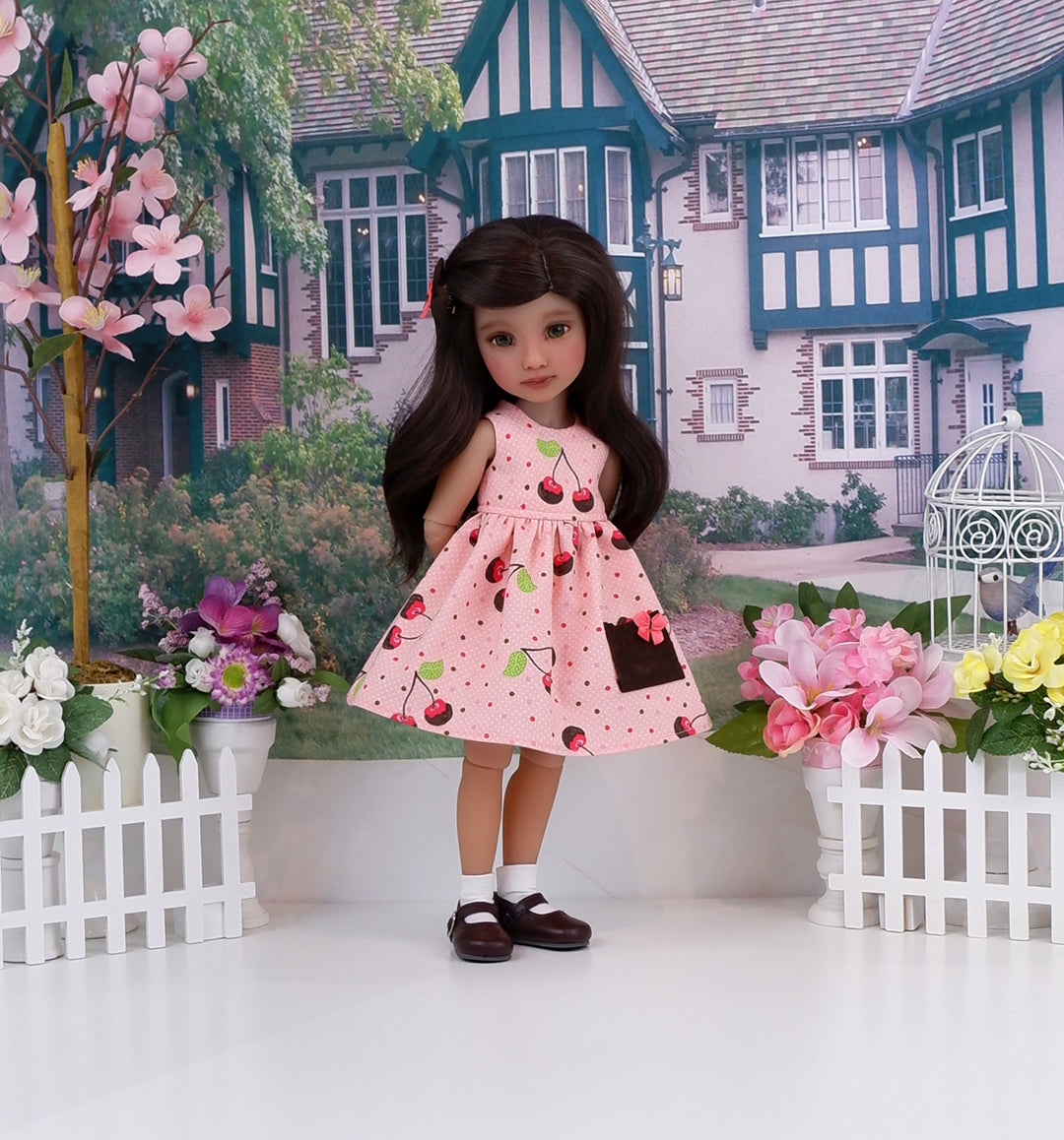 Cherries & Chocolate - dress with shoes for Ruby Red Fashion Friends doll