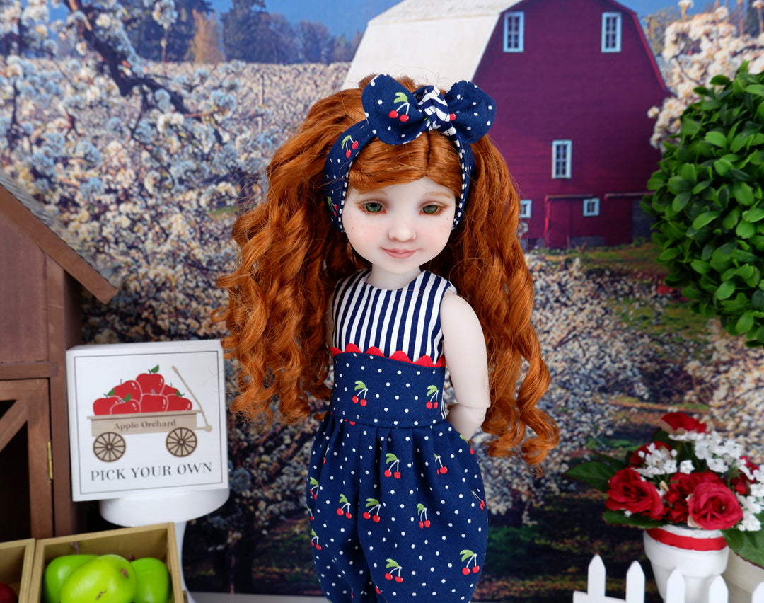 Cherry Harvest - romper with boots for Ruby Red Fashion Friends doll