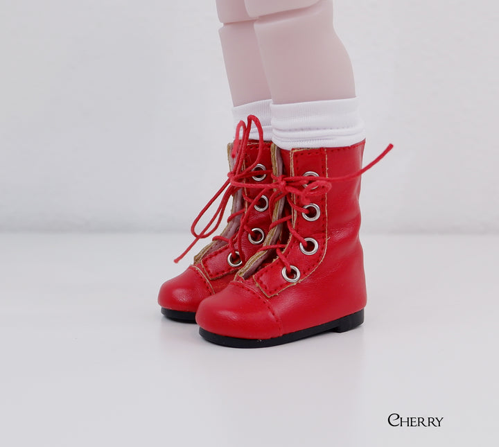 Mid Calf Lace Up Boots - 58mm - Fashion Friends doll shoes