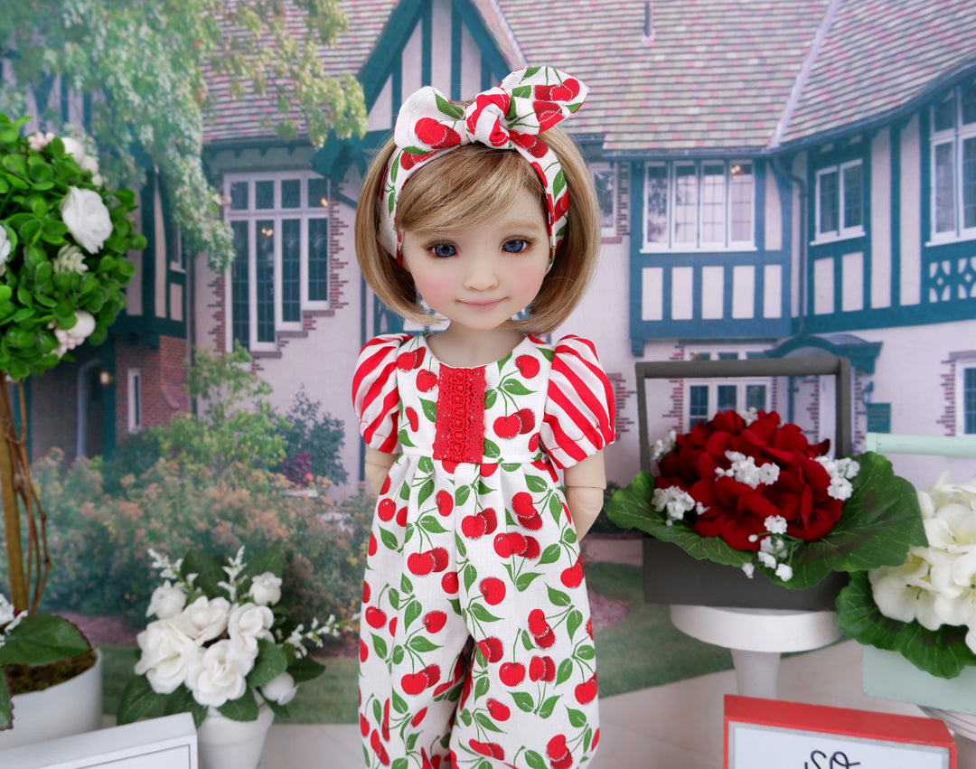 Cherry Sweetie - romper with boots for Ruby Red Fashion Friends doll