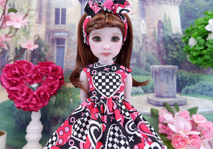 Chess Queen - dress with saddle shoes for Ruby Red Fashion Friends doll