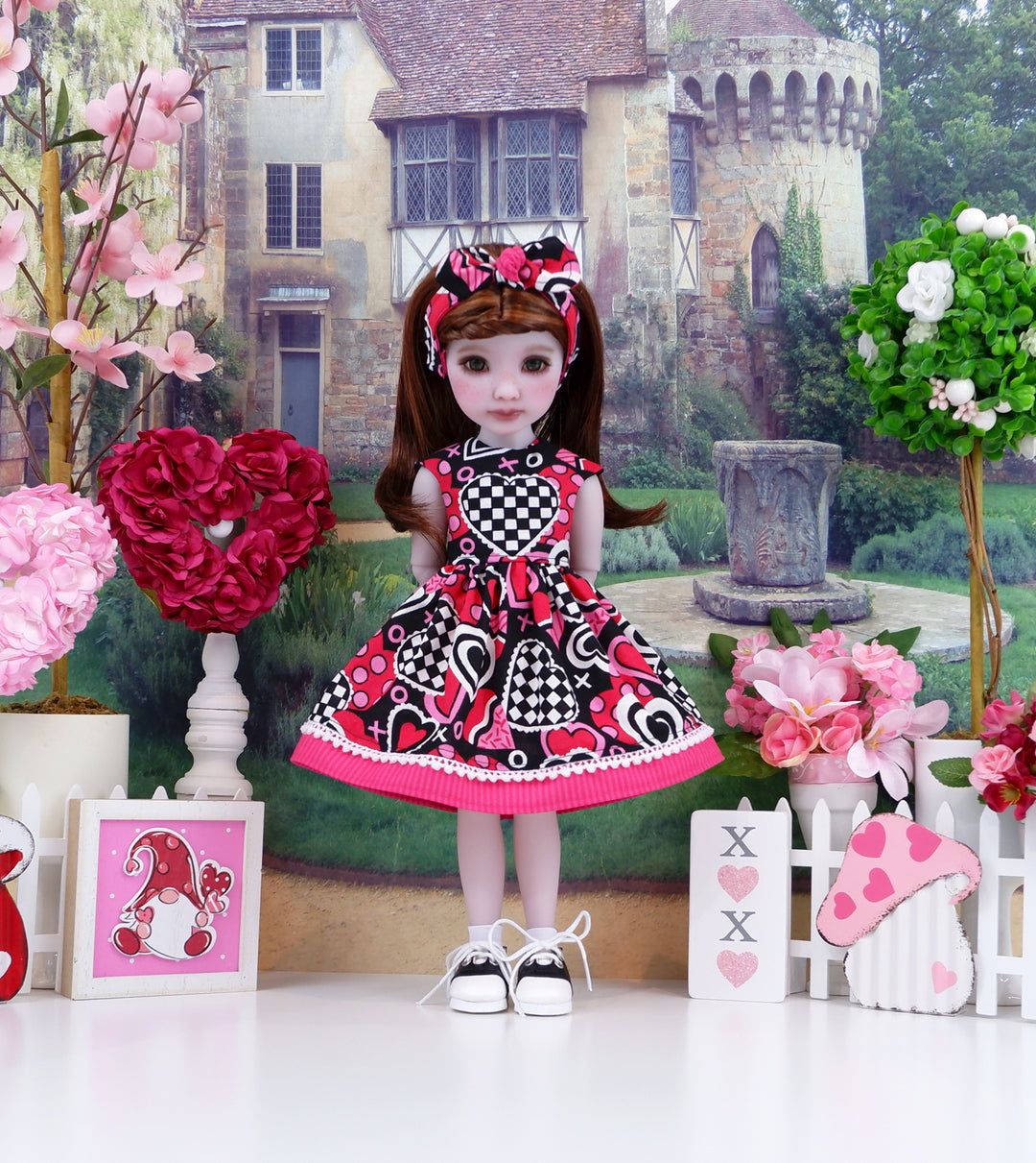 Chess Queen - dress with saddle shoes for Ruby Red Fashion Friends doll