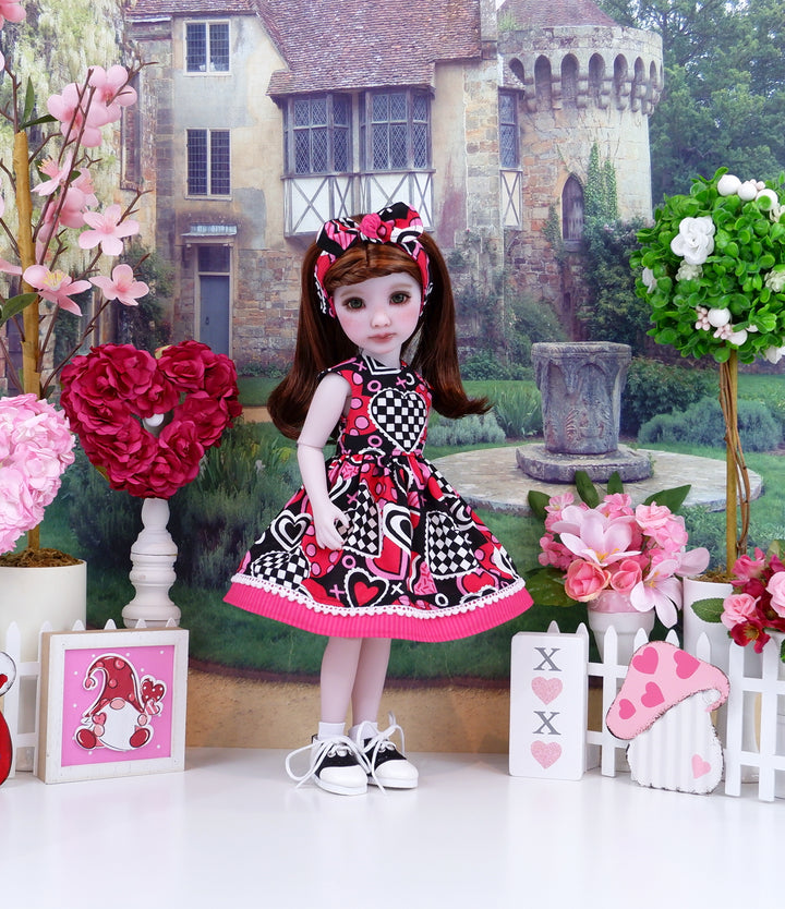 Chess Queen - dress with saddle shoes for Ruby Red Fashion Friends doll