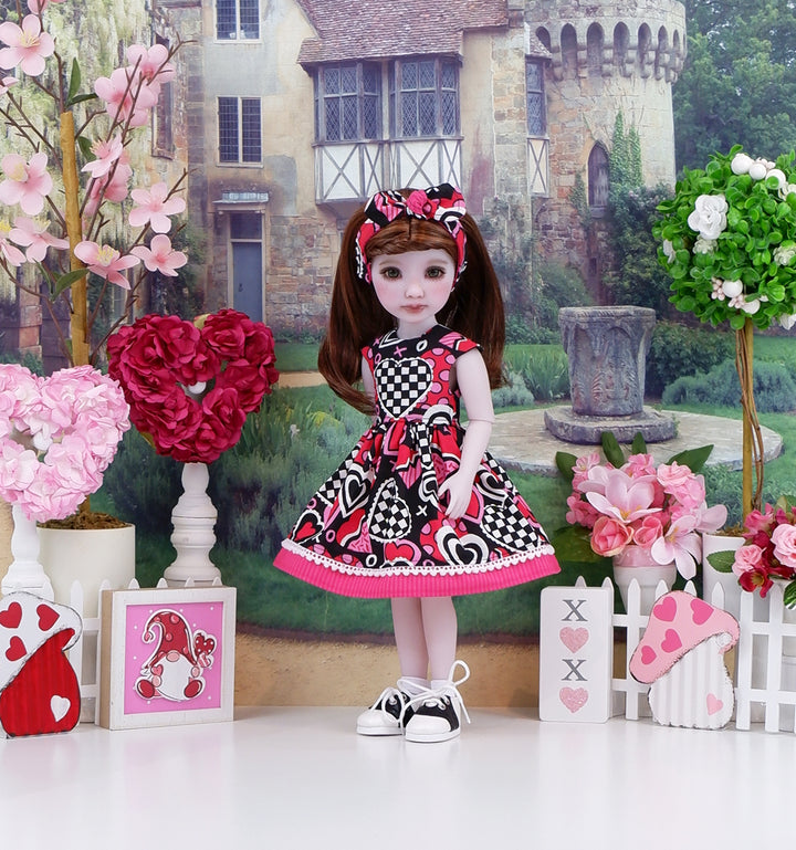 Chess Queen - dress with saddle shoes for Ruby Red Fashion Friends doll