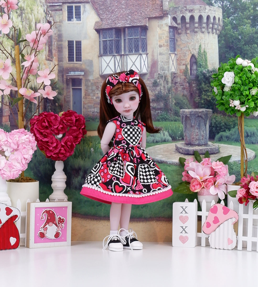 Chess Queen - dress with saddle shoes for Ruby Red Fashion Friends doll
