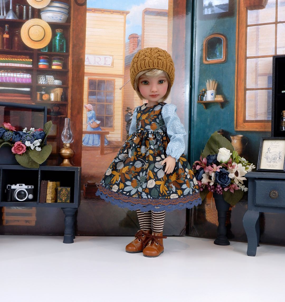 Chestnut Grove - dress ensemble with boots for Ruby Red Fashion Friends doll