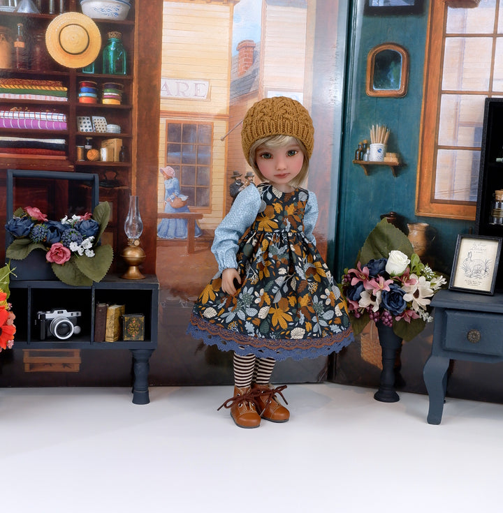 Chestnut Grove - dress ensemble with boots for Ruby Red Fashion Friends doll