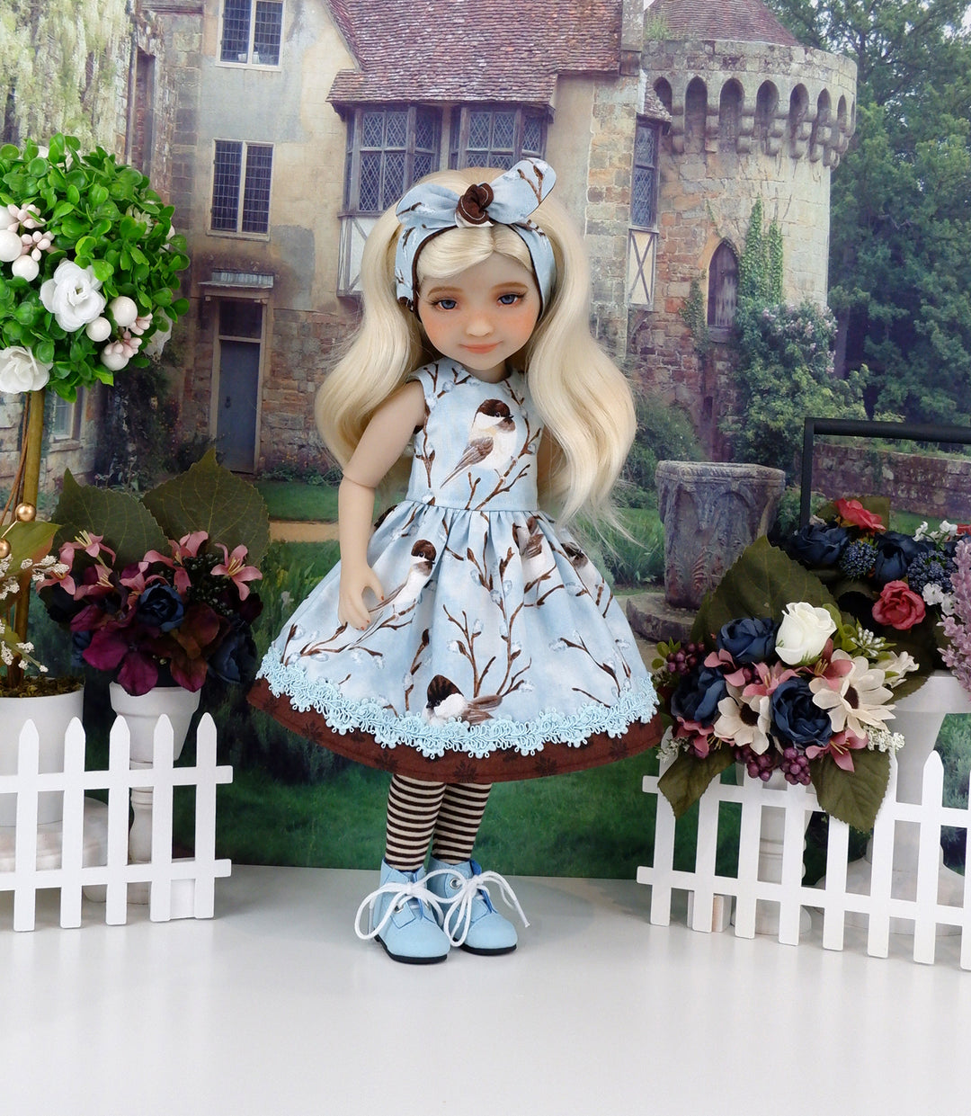 Chickadee Beauty - dress with boots for Ruby Red Fashion Friends doll