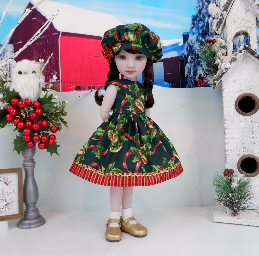 Christmas Bells - dress with shoes for Ruby Red Fashion Friends doll