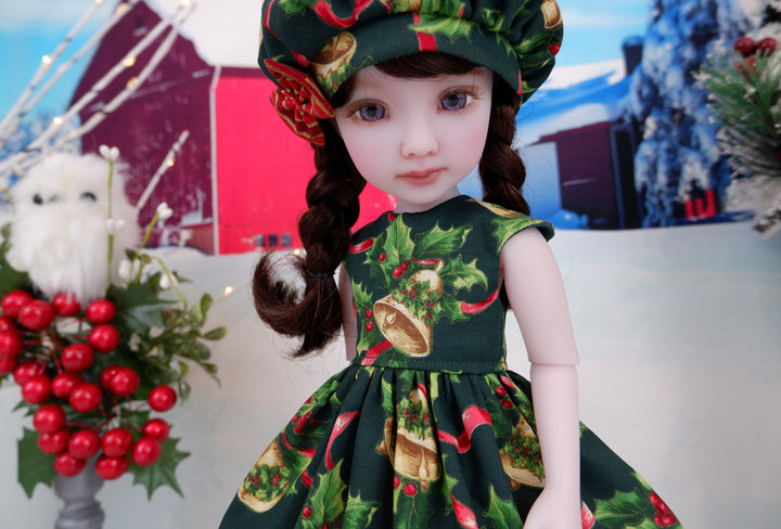 Christmas Bells - dress with shoes for Ruby Red Fashion Friends doll