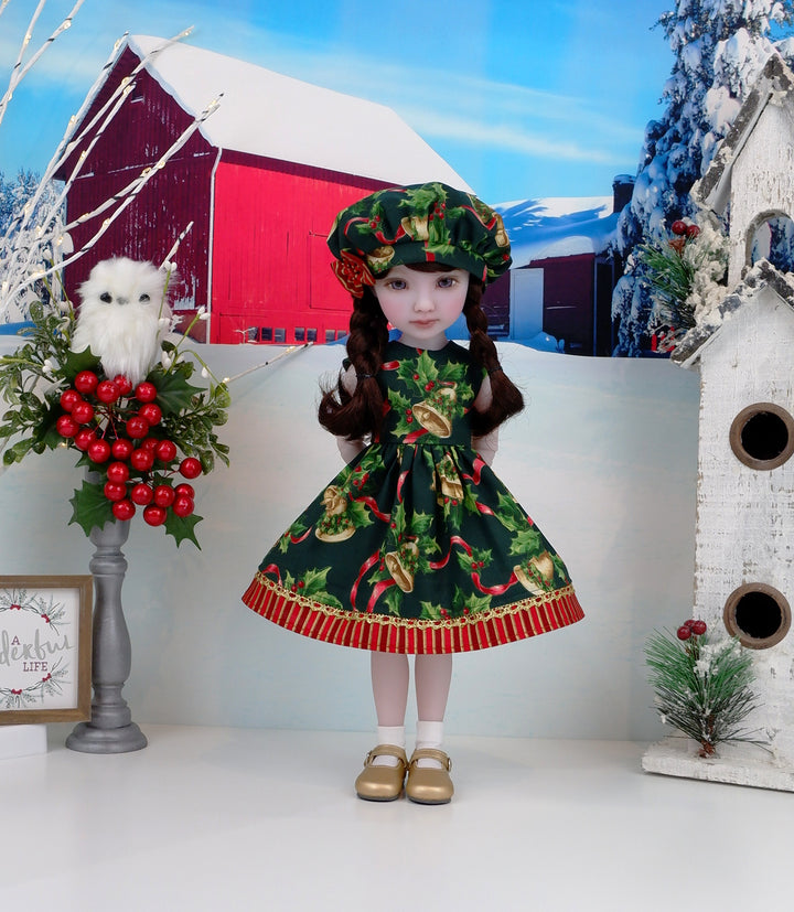 Christmas Bells - dress with shoes for Ruby Red Fashion Friends doll