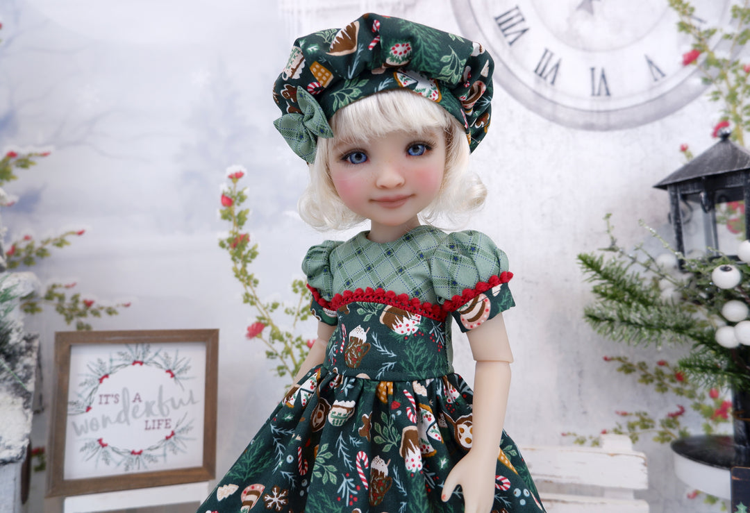 Christmas Bundt Cake - dress and shoes for Ruby Red Fashion Friends doll
