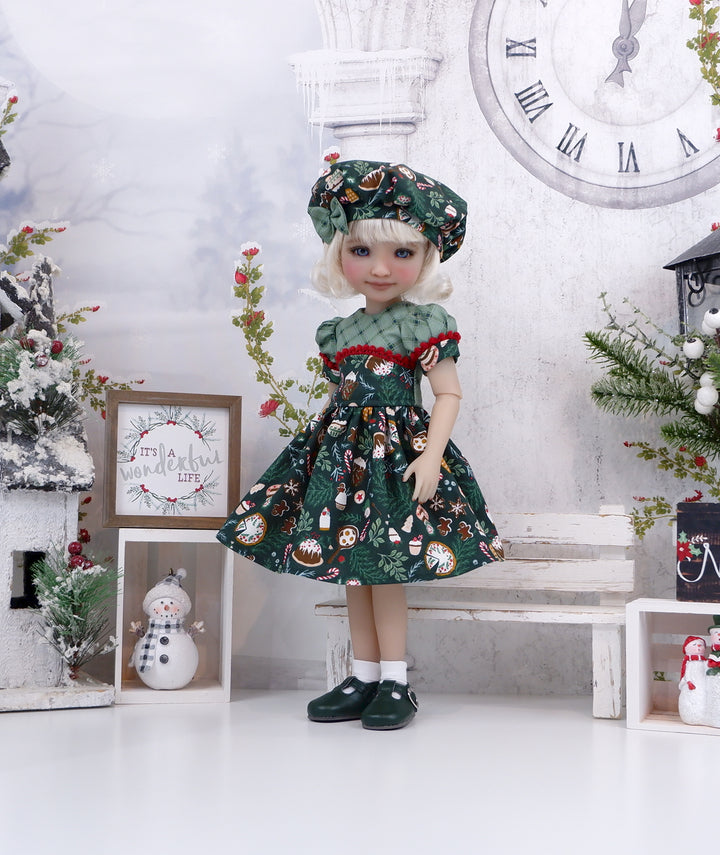 Christmas Bundt Cake - dress and shoes for Ruby Red Fashion Friends doll