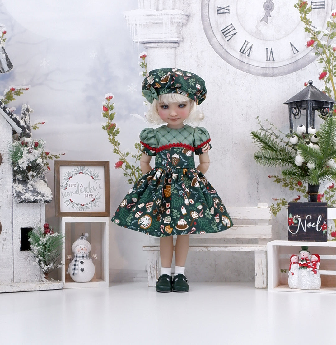 Christmas Bundt Cake - dress and shoes for Ruby Red Fashion Friends doll