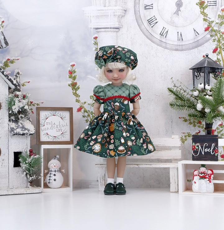 Christmas Bundt Cake - dress and shoes for Ruby Red Fashion Friends doll