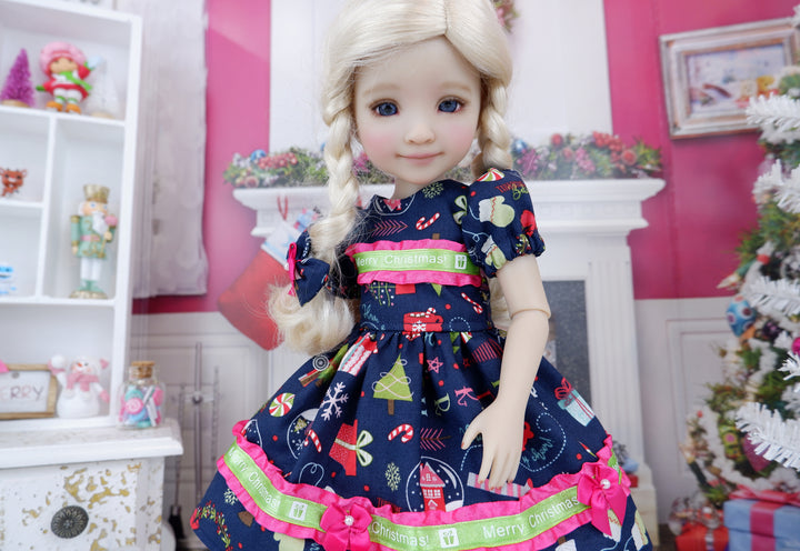 Christmas Charms - dress with shoes for Ruby Red Fashion Friends doll