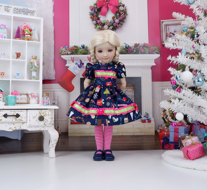 Christmas Charms - dress with shoes for Ruby Red Fashion Friends doll