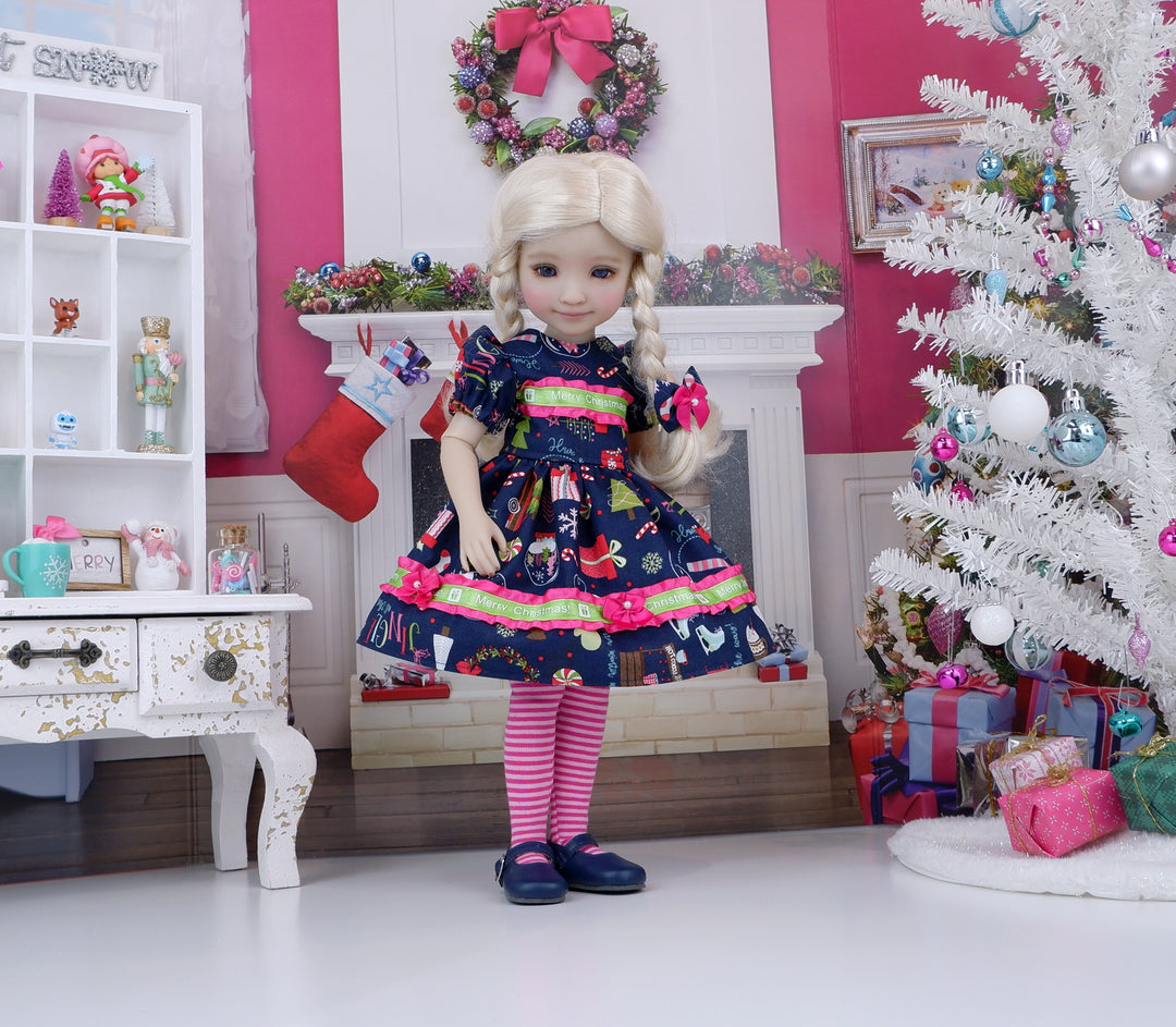 Christmas Charms - dress with shoes for Ruby Red Fashion Friends doll