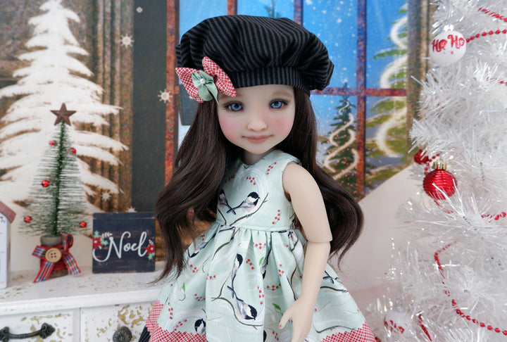 Christmas Chickadee - dress with boots for Ruby Red Fashion Friends doll