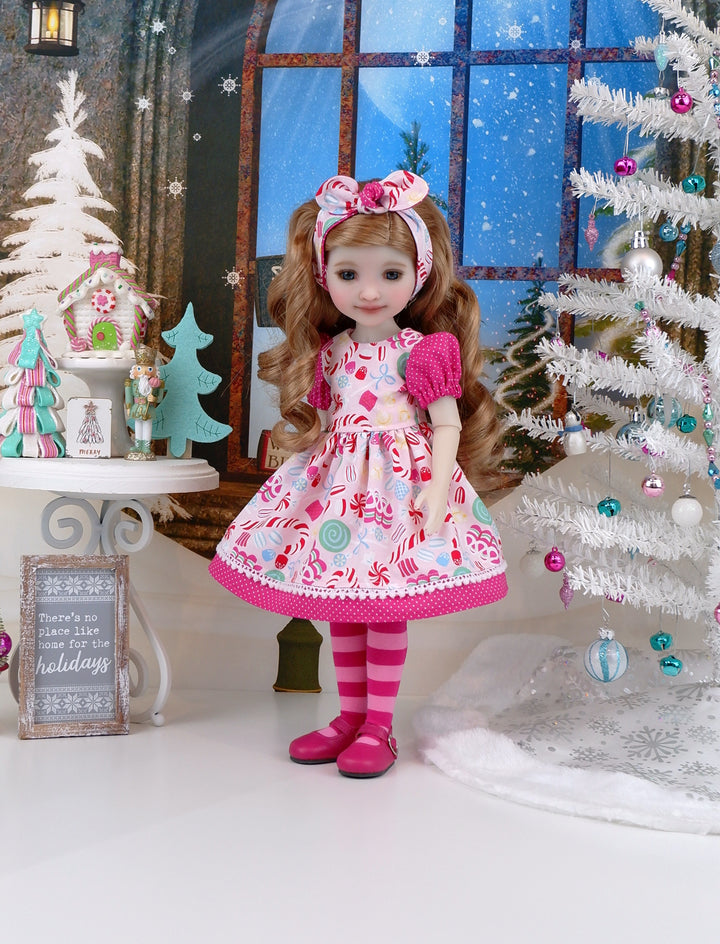 Christmas Gumdrops - dress and shoes for Ruby Red Fashion Friends doll